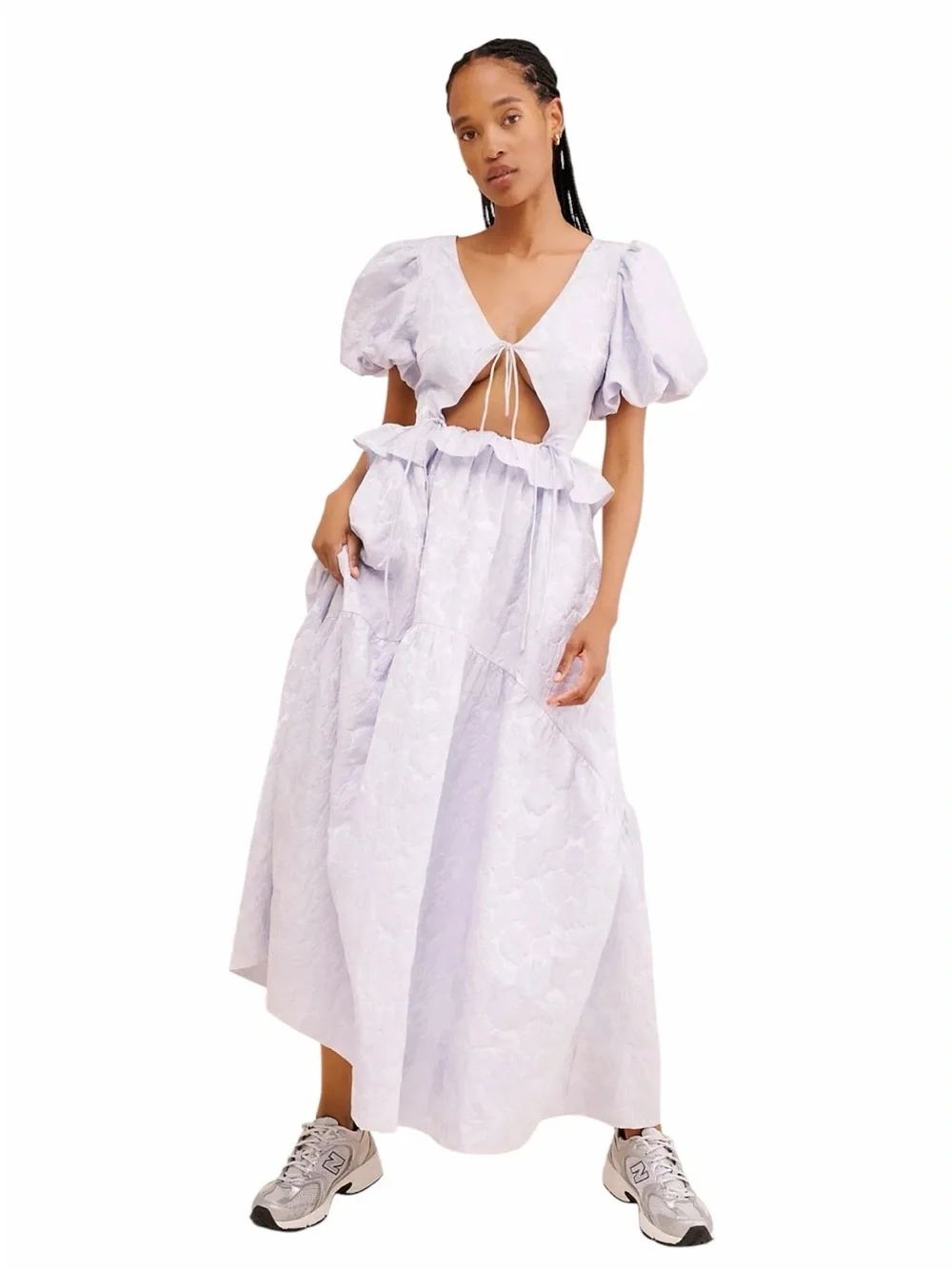 Allina Liu Edessa Jacquard Dress Size M - Picture 4 of 9